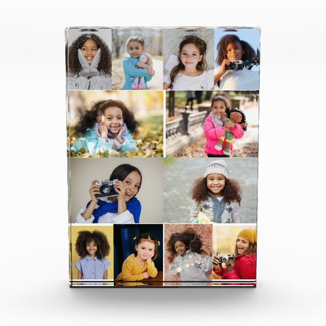 Design Your Own 12 Photo Collage Block (Front)
