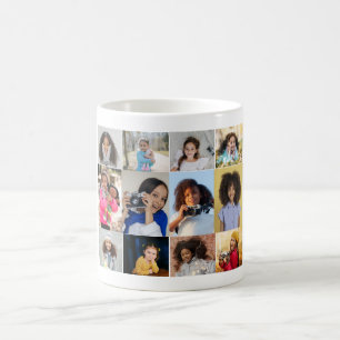 Design Your Own 12 Photo Collage Coffee Mug