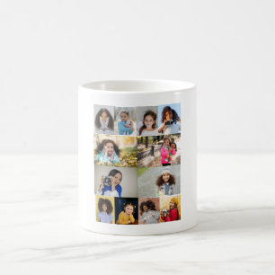 Design Your Own 12 Photo Collage Coffee Mug
