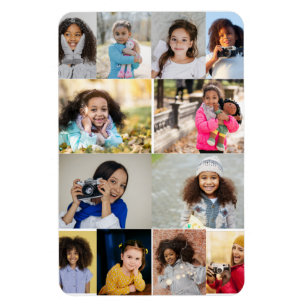 Design Your Own 12 Photo Collage Magnet