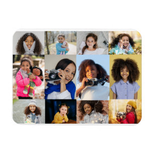 Design Your Own 12 Photo Collage Magnet