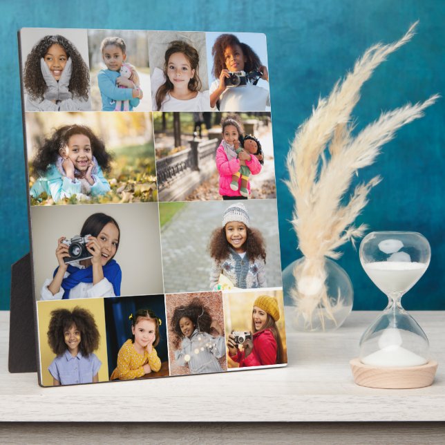Design Your Own 12 Photo Collage Plaque (Side)
