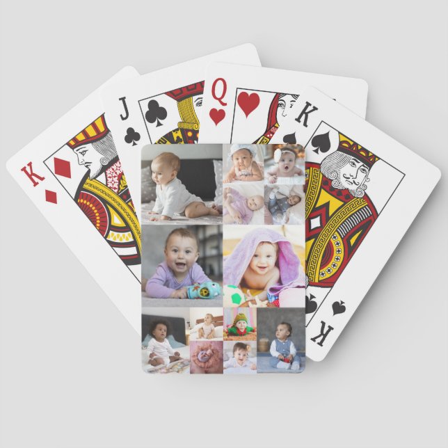 Design Your Own 13 Photo Collage Playing Cards (Back)