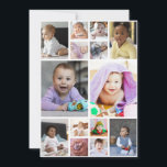 Design Your Own 14 Photo Collage Announcement<br><div class="desc">Customise your own personal photography. You can make this custom product for special occasions like weddings,  birthdays,  Christmas,  Holidays,  Memorials,  Graduation,  Anniversaries and more. It can also be given as a gift to your best friend,  close friend,  family,  and relatives.</div>