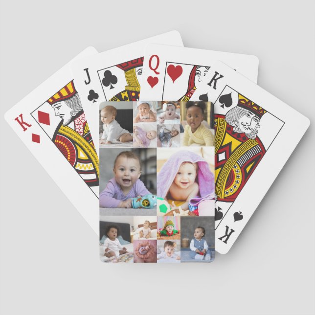 Design Your Own 14 Photo Collage Playing Cards (Back)