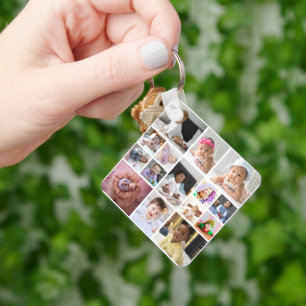 Design Your Own 15 Photo Collage Key Ring