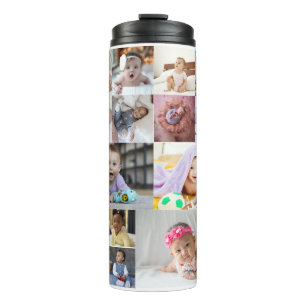 Design Your Own 15 Photo Collage  Thermal Tumbler