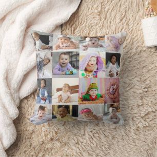 Design Your Own 16 Photo Collage Cushion