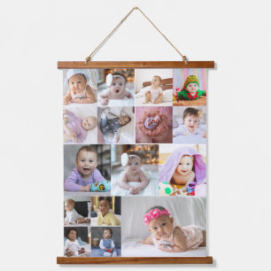 Design Your Own 16 Photo Collage  Hanging Tapestry