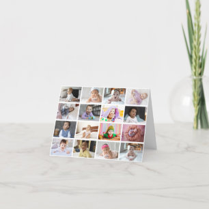 Design Your Own 16 Photo Collage  Holiday Card