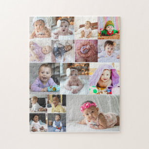 Design Your Own 16 Photo Collage  Jigsaw Puzzle