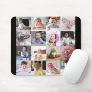 Design Your Own 16 Photo Collage Mouse Mat