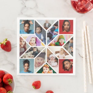 Design Your Own 16 Photo Collage Napkin