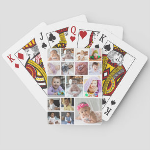 Design Your Own 16 Photo Collage  Playing Cards