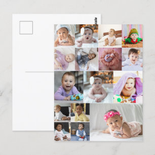 Design Your Own 16 Photo Collage Postcard