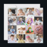 Design Your Own 16 Photo Collage Thank You Card<br><div class="desc">Customise your own personal photography. You can make this custom product for special occasions like weddings,  birthdays,  Christmas,  Holidays,  Memorials,  Graduation,  Anniversaries and more. It can also be given as a gift to your best friend,  close friend,  family,  and relatives.</div>