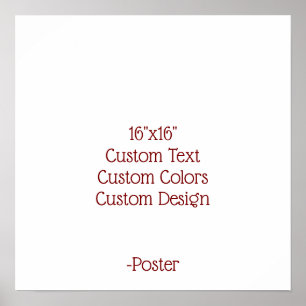 Design Your Own 16"x16" Matte Poster