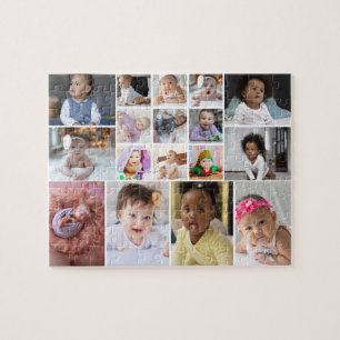 Design Your Own 17 Photo Collage  Jigsaw Puzzle