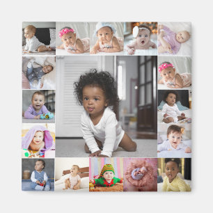Design Your Own 17 Photo Collage Magnet