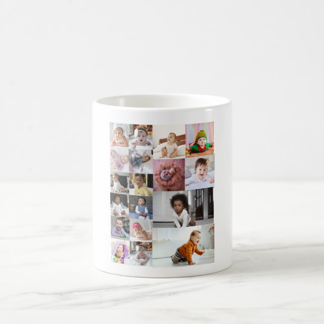 Design Your Own 18 Photo Collage  Coffee Mug (Center)