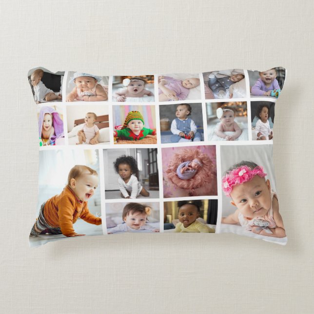 Design Your Own 18 Photo Collage  Decorative Cushion (Front)
