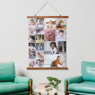 Design Your Own 18 Photo Collage  Hanging Tapestry
