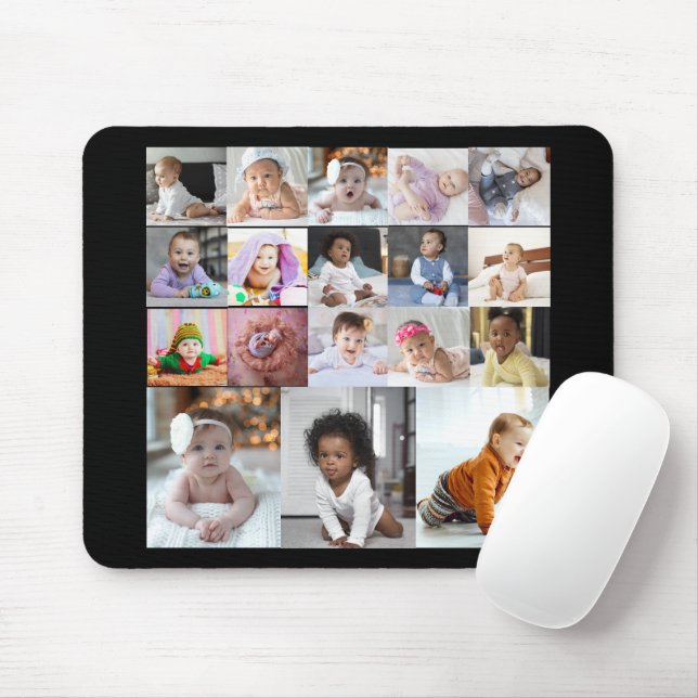 Design Your Own 18 Photo Collage Mouse Mat (With Mouse)
