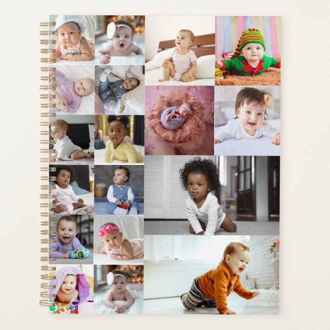 Design Your Own 18 Photo Collage  Planner (Front)