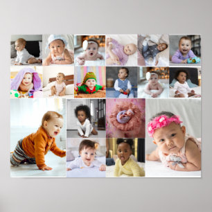 Design Your Own 18 Photo Collage  Poster