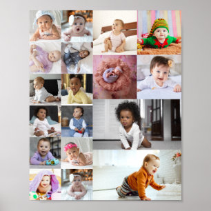 Design Your Own 18 Photo Collage  Poster