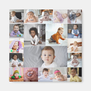Design Your Own 19 Photo Collage Magnet