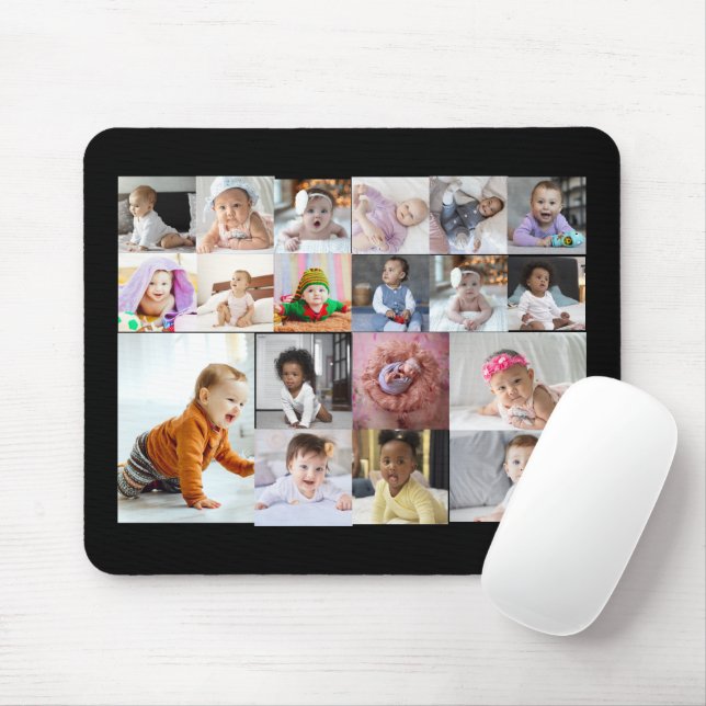 Design Your Own 19 Photo Collage  Mouse Mat (With Mouse)