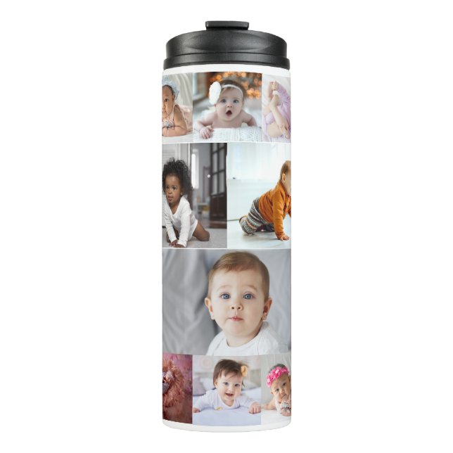 Design Your Own 19 Photo Collage Thermal Tumbler (Front)