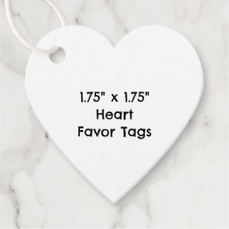 Design Your Own 1.75" x 1.75" Heart Cotton Twine Favour Tags