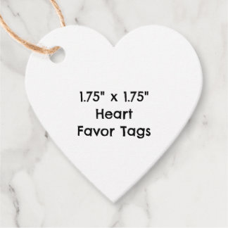 Design Your Own 1.75" x 1.75" Heart Jute Twine Favour Tags