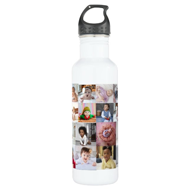 Design Your Own 20 Photo Collage  710 Ml Water Bottle (Front)