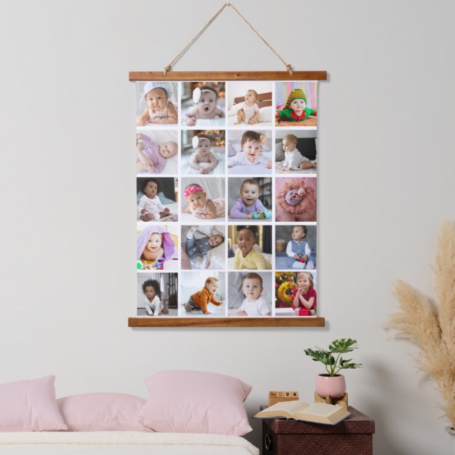 Design Your Own 20 Photo Collage  Hanging Tapestry (Bedroom)