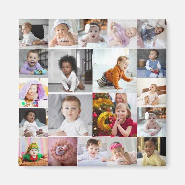 Design Your Own 20 Photo Collage Magnet (Front)