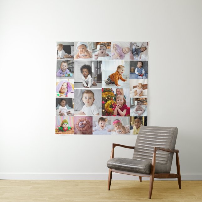 Design Your Own 20 Photo Collage Tapestry (In Situ)