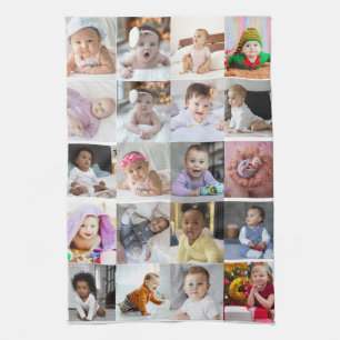 Design Your Own 20 Photo Collage  Tea Towel