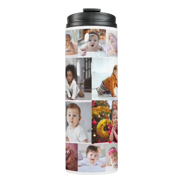 Design Your Own 20 Photo Collage Thermal Tumbler (Front)