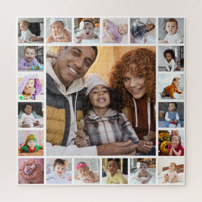 Design Your Own 21 Photo Collage Jigsaw Puzzle (Vertical)
