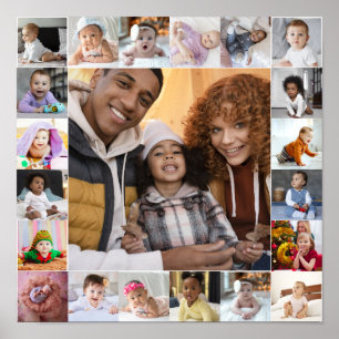 Design Your Own 21 Photo Collage Poster