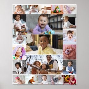 Design Your Own 21 Photo Collage Poster