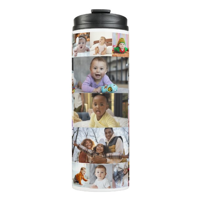 Design Your Own 21 Photo Collage Thermal Tumbler (Front)