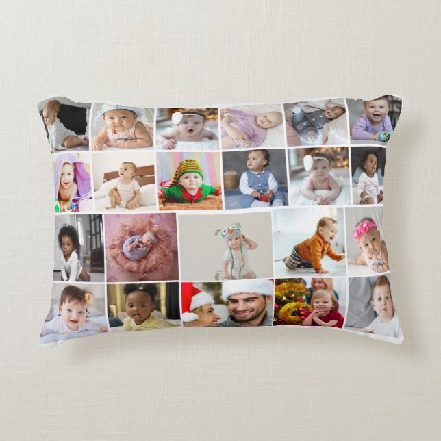 Design Your Own 22 Photo Collage Decorative Cushion (Front)