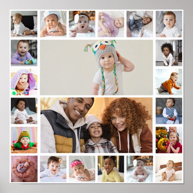 Design Your Own 22 Photo Collage Poster (Front)
