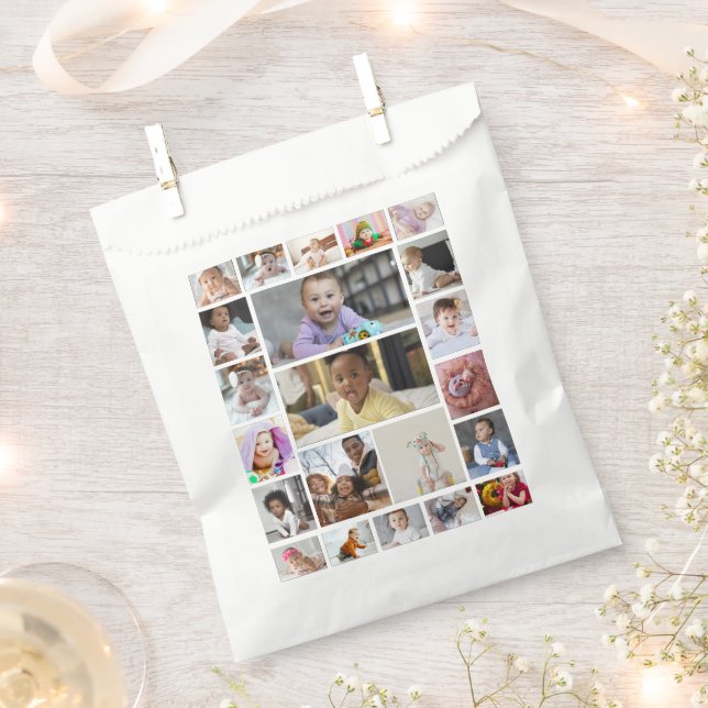 Design Your Own 22 Photo Collage Poster Favour Bags (Clipped)