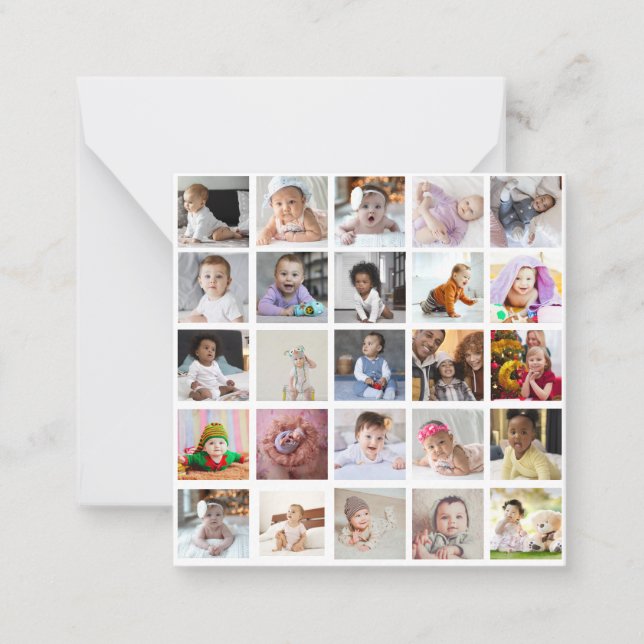 Design Your Own 25 Photo Collage Card (Front)
