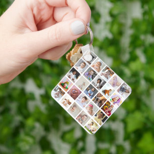 Design Your Own 25 Photo Collage Key Ring